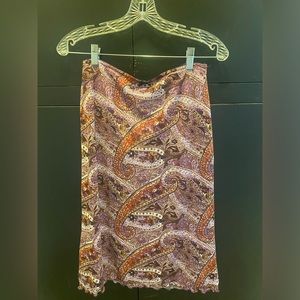 Urban Outfitters patterned mesh midi skirt